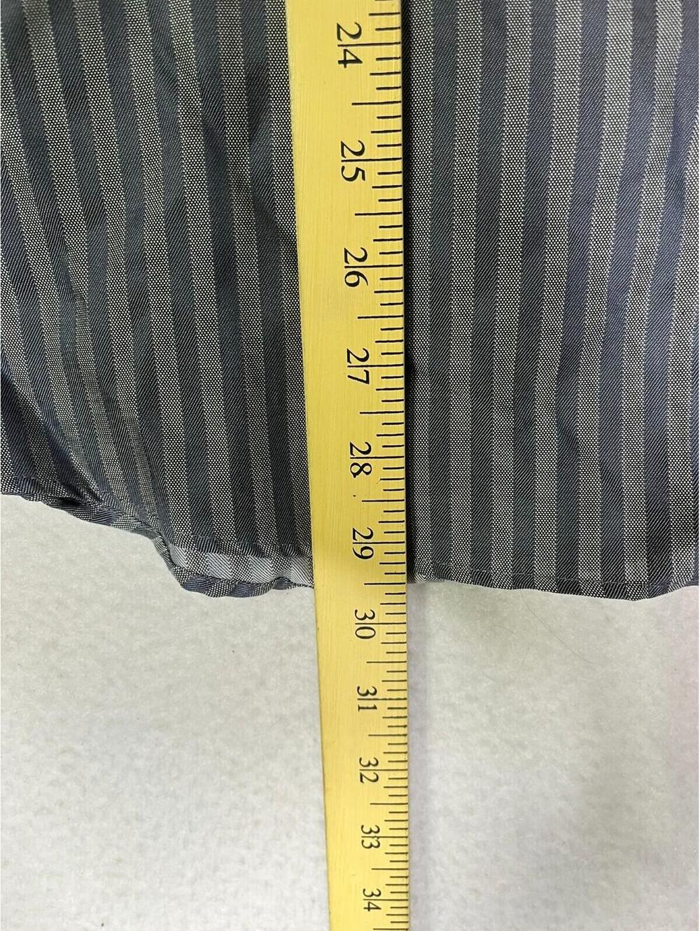 Egara Men's Wearhouse Gray Striped Button Up Shirt Non-Iron Slim Fit Mens Size L - Picture 3 of 7